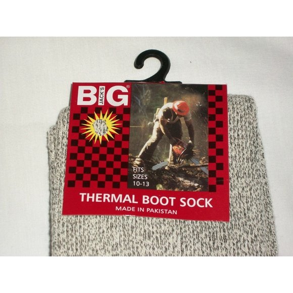 Big Jacks Thermal Boot Socks 10-13 Hiking Camping Hunting Outdoors Winter Snow - Picture 3 of 11